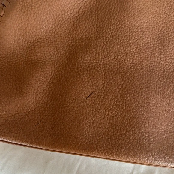 Tory Burch Tan Marion Leather Center Zip tote - Picture 6 of 7